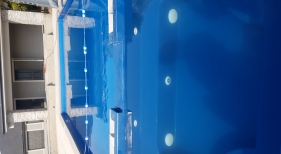 Inground Vinyl Liner Pool with Spa